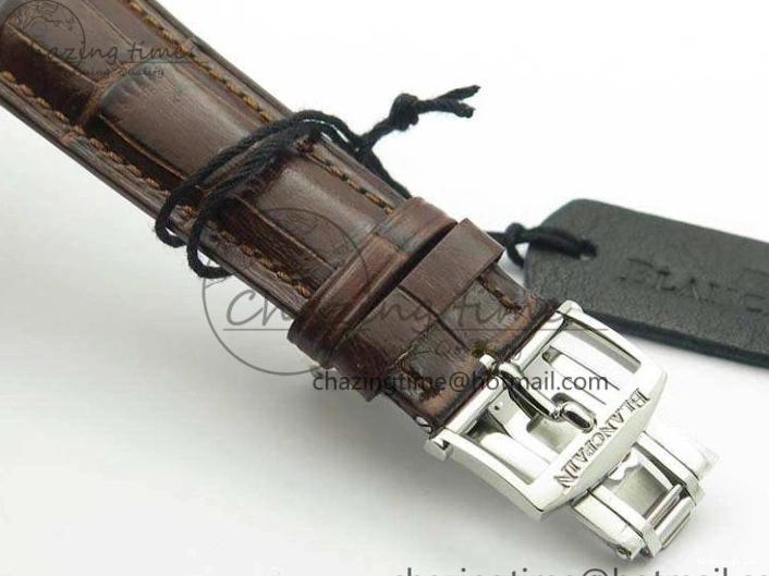 0519 FreshLook Villeret 6654 SS Complicated Function OMF 1:1 Best Edition White Dial On Brown Leather Strap A 8119